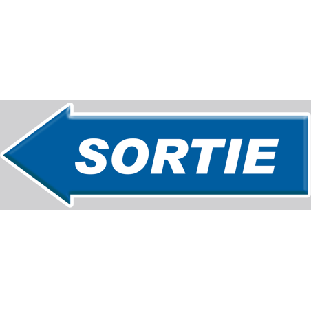 Sortie flèche gauche (21x7.2cm) - Sticker / autocollant