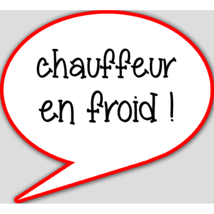 Chauffeur en froid (10x9cm) - sticker/autocollant