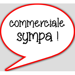 Commerciale sympa (10x9cm) - sticker/autocollant