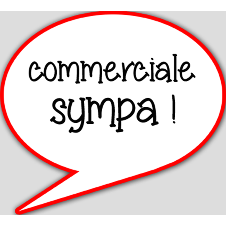 Commerciale sympa (10x9cm) - sticker/autocollant
