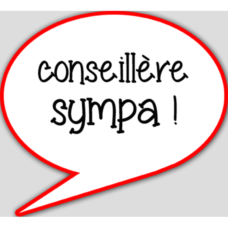 conseillère sympa - 10x9cm - sticker/autocollant