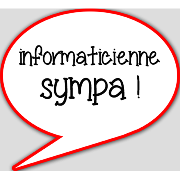 Informaticienne sympa (15x13.5cm) - sticker/autocollant