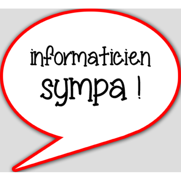 Informaticien sympa (10x9cm) - sticker/autocollant