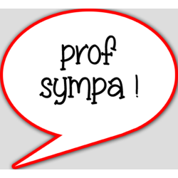 prof sympa - 10x9cm - sticker/autocollant