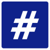 hashtag parking (10x10cm) - Sticker/autocollant