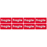 Fragile - 8fois 6x3cm - Sticker/autocollant