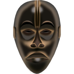 masque africain - 20x13cm - Sticker/autocollant