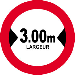 Largeur de passage 3.00m - 5cm - Sticker/autocollant