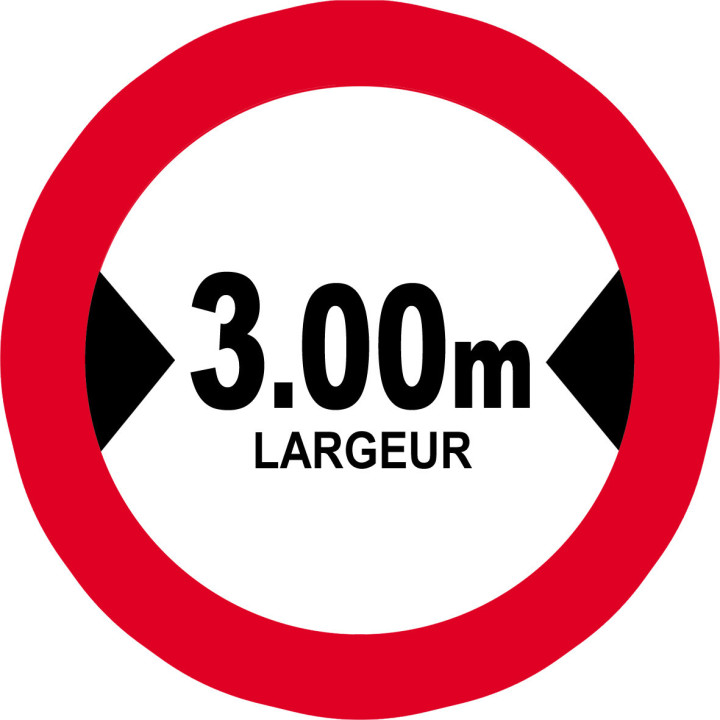 Largeur de passage 3.00m - 5cm - Sticker/autocollant