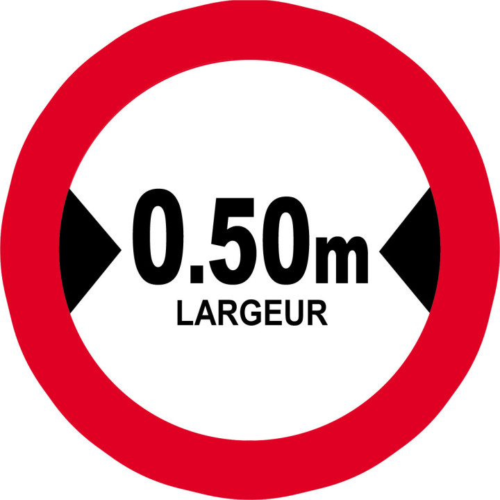 Largeur de passage 0.50m - 10cm - Sticker/autocollant