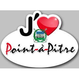 j'aime Pointe-à-Pitre (15x11cm) - Sticker/autocollant