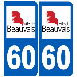 immatriculation Beauvais 60 - Sticker/autocollant
