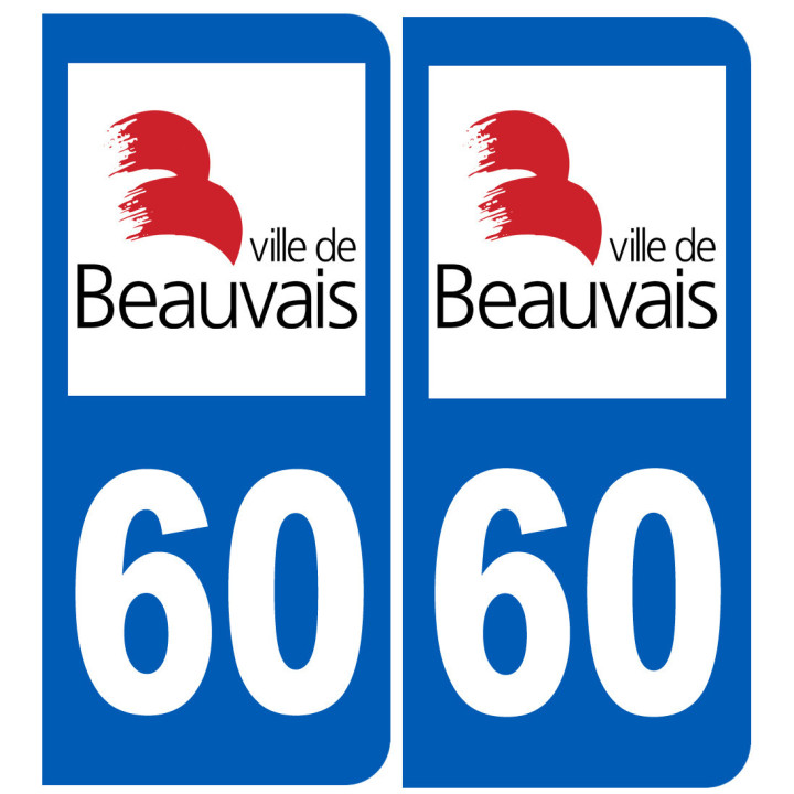 immatriculation Beauvais 60 - Sticker/autocollant