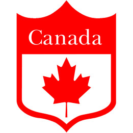 Blason Canadian - 10x7cm - Sticker/autocollant