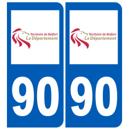 immatriculation 90 (Territoire-de-Belfort) - Sticker/autocollant