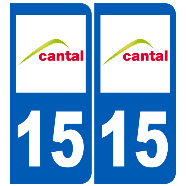 immatriculation 15 Cantal - Sticker/autocollant