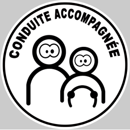 conduite accompagnée adulte concentré - 15cm - Sticker/autocollant