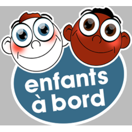 Enfants frères à bord garçon ( 15x13,5cm) - Sticker/autocollant
