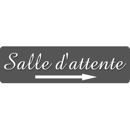 Salle d'attente direction droite B (28x8cm) - Sticker/autocollant