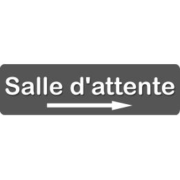 Salle d'attente direction droite C (28x8cm) - Sticker/autocollant