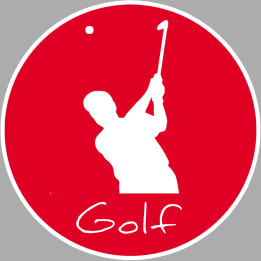 golf tir - 15cm - Sticker/autocollant