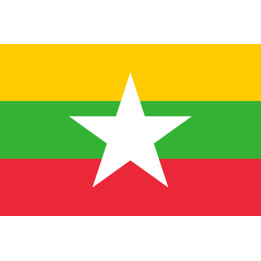Drapeau Birmanie - 15 x10cm - Sticker/autocollant