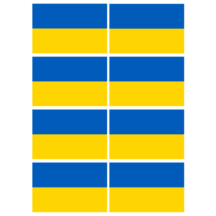Drapeau Ukraine - 8fois - 9.5 x 6.3 cm - Sticker/autocollant