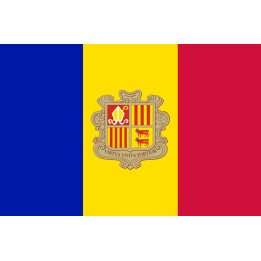 Drapeau Andorre - 15 x 10 cm - Sticker/autocollant