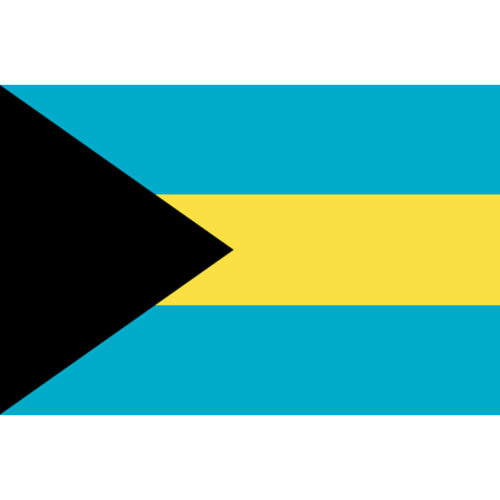Drapeau Bahamas - 5x3,3cm - Sticker/autocollant