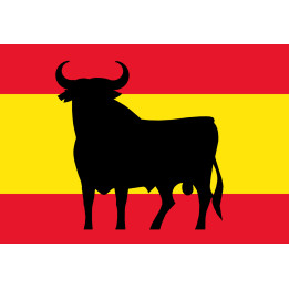 drapeau toro espagnol - 15x10cm - Sticker/autocollant