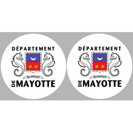 Mayotte - 2fois 10cm - Sticker/autocollant