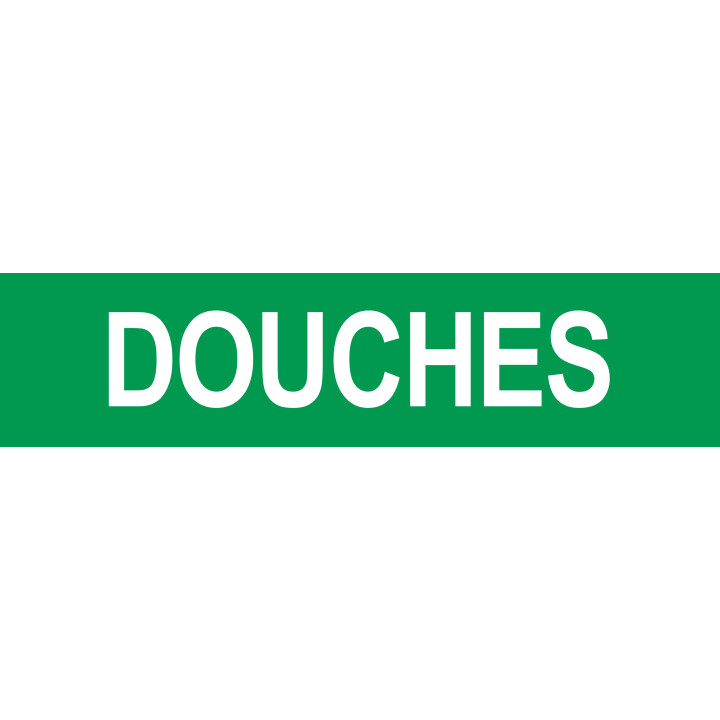 DOUCHES vert - 15x3.5cm - Sticker/autocollant