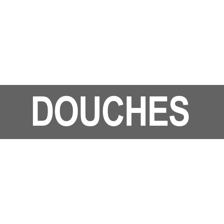 DOUCHES gris - 15x3.5cm - Sticker/autocollant