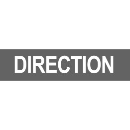 DIRECTION gris - 15x3.5cm - Sticker/autocollant