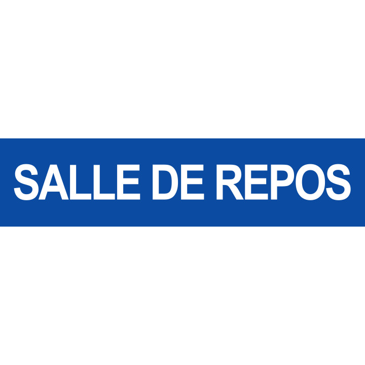 Salle de repos bleu - 29x7cm - Sticker/autocollant