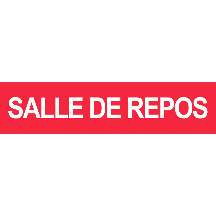Salle de repos rouge - 29x7cm - Sticker/autocollant