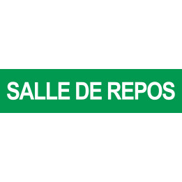 Salle de repos vert - 29x7cm - Sticker/autocollant