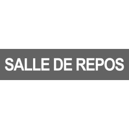 Salle de repos gris - 15x3.5cm - Sticker/autocollant