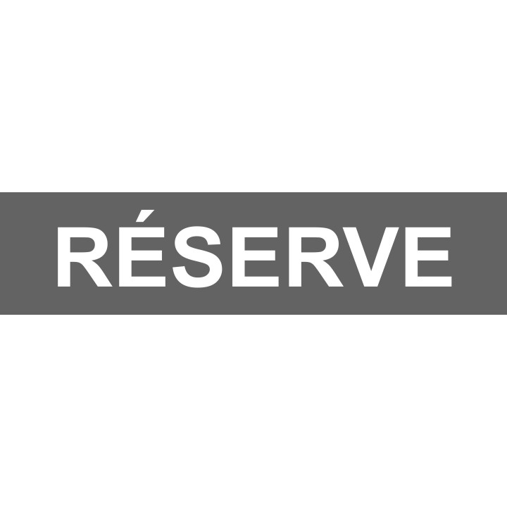 local réserve gris - 15x3.5cm - Sticker/autocollant