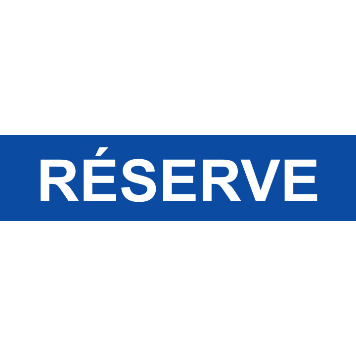 local réserve bleu - 15x3.5cm - Sticker/autocollant