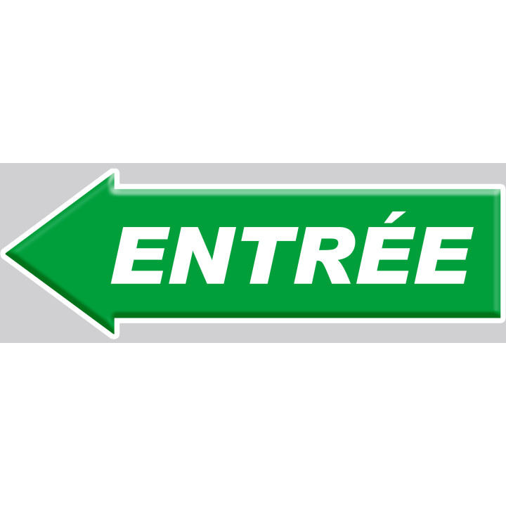 entrée flèche gauche - 29,7x10cm - Sticker/autocollant