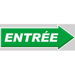entrée flèche droite - 20x7cm - Sticker/autocollant