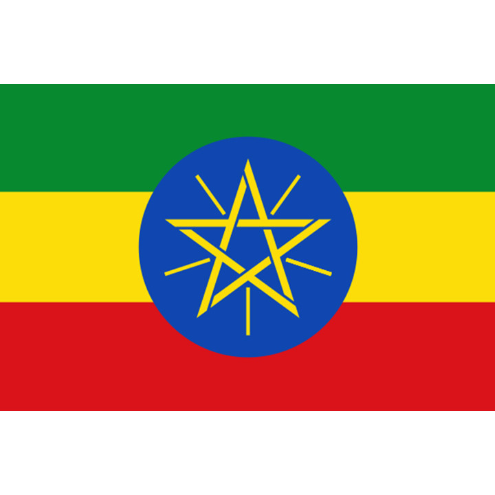 Drapeau Ethiopie - 5x3.3cm - Sticker/autocollant