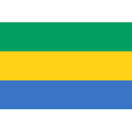 Drapeau Gabon - 19.5x6.3cm - Sticker/autocollant