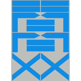 balises circuits GR bleu - 14 pièces - Sticker/autocollant