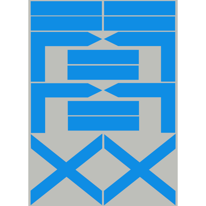 balises circuits GR bleu - 14 pièces - Sticker/autocollant