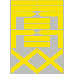 balises circuits GR jaune - 14 pièces - Sticker/autocollant