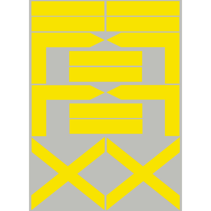 balises circuits GR jaune - 14 pièces - Sticker/autocollant