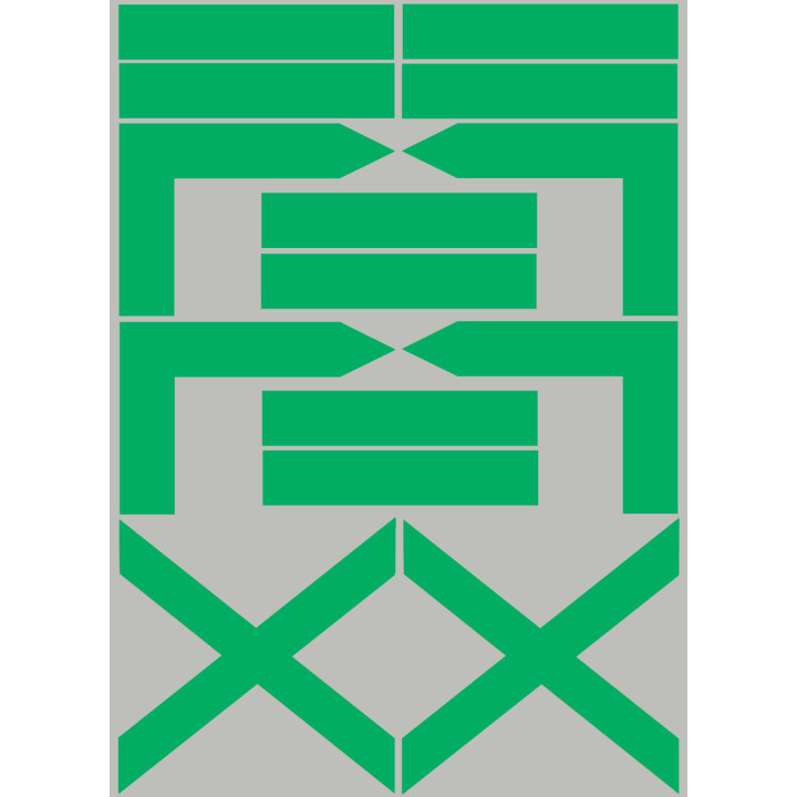 balises circuits GR vert - 14 pièces - Sticker/autocollant