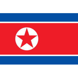 Drapeau Corée du Nord - 5 x 3.3 cm - Sticker/autocollant